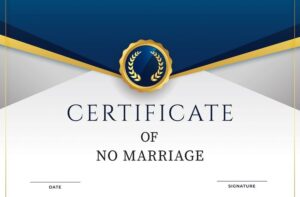 No marriage certificate